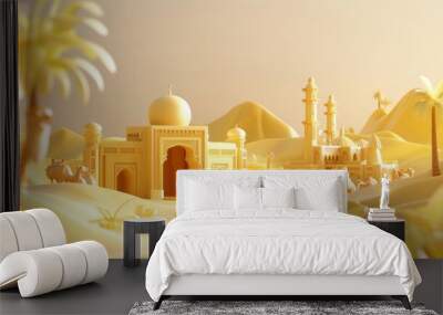 3d art illustration eid al adha Wall mural