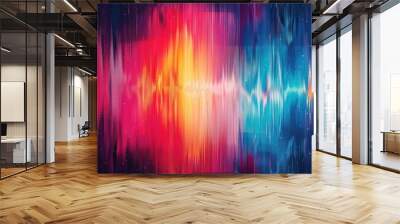 abstract background digital Full color equalizer sound Wall mural