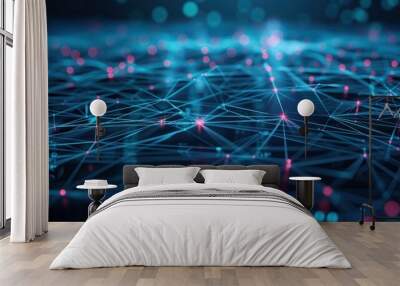 Abstract modern and futuristic  background and bitcoin Wall mural