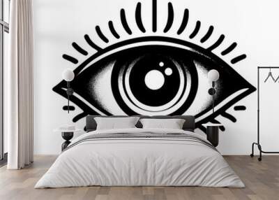 design artistic eye black and white vector Wall mural