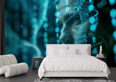 portrait DNA research illustration Wall mural