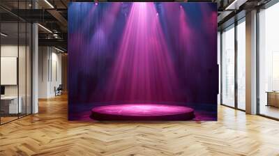 Artistic performances stage light background with spotlight entertainment show Wall mural