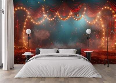 circus stage frame background Wall mural