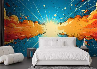 pop art versus comic art style background Wall mural