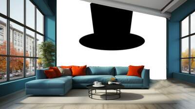 magic top hat with mustache vector icon Wall mural