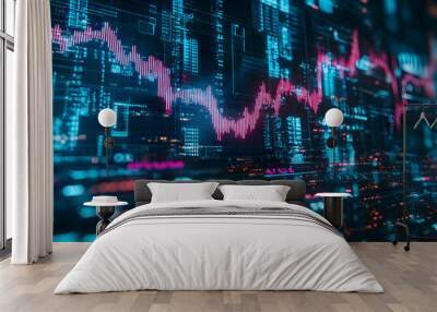 abstract binary code Wall mural