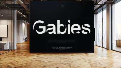 Gabies, sport modern urban alphabet fonts typography abstract technology future creative logo design Wall mural