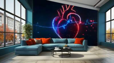 illustration of heart Wall mural