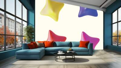 set of background shapes on white Wall mural