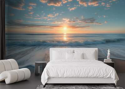 sunset over the sea Wall mural