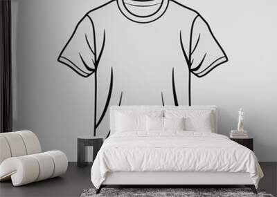 t-shirt fashion flat sketch vector Wall mural