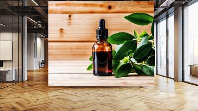 Premium Photo tangerin essential oil bottom mockup Wall mural