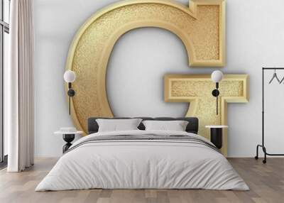 shiny gold text 3d render Wall mural