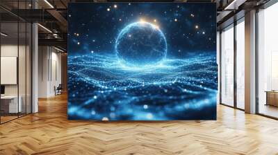 Abstract Digital Sphere Wall mural