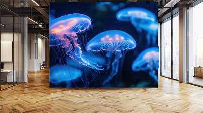 Glowing Jellyfish Wall mural