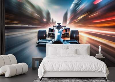 formula 1 racing car and speed effect Wall mural