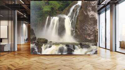 Amazing and Beautiful waterfall in Meghalaya Northeast India Wall mural