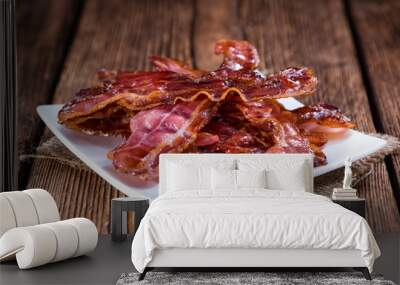 Fried Bacon Wall mural