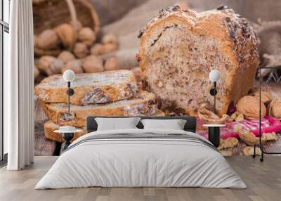 Walnut Bread (fresh baked) Wall mural