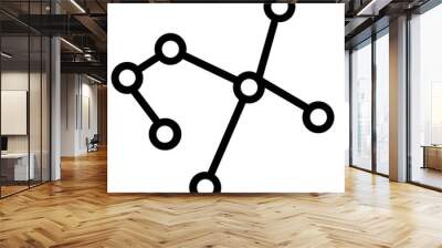 Atom Chemistry Diagram Line Icon Wall mural