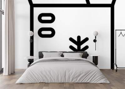 Cereal Grain Wheat Line Icon Wall mural