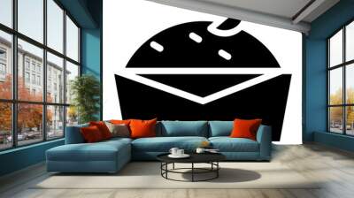 Pie Bakery Pastry Glyph Icon Wall mural