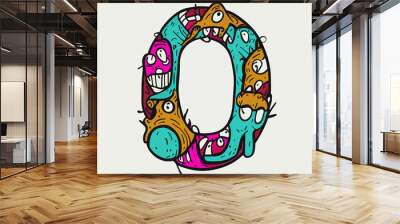 Monster Alphabetical letter  Wall mural