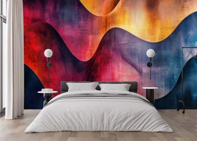 Abstract line textures and patterns  beautiful contrasting colors Wall mural