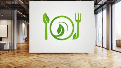 organic food logo vector Wall mural