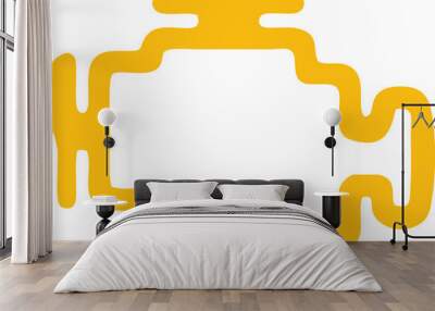 Amber check engine light or icon Wall mural