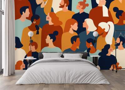  pattern with people Wall mural