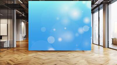 Abstract bokeh background blue sky illustration. Vector 10 EPS. Wall mural