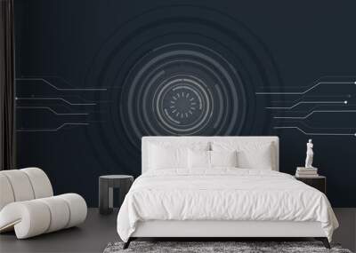 Abstract futuristic circle sci fi technology innovation concept background Wall mural