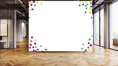 Bright abstract dot mardi gras pattern Wall mural