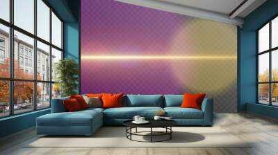 
Lens flare with colorful glowing effect and flare of light. On a transparent background Wall mural