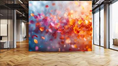 Multicolor confetti abstract background Wall mural