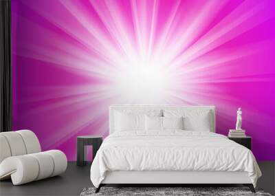 Pink and purple abstract magic light background Wall mural