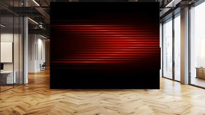 Red light vector illustration, light effect on black background. Design element. Wall mural