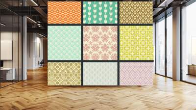 Retro seamless patterns (tiling) Wall mural