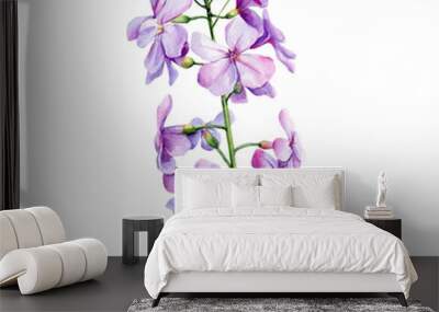 Violet wildflower watercolor. Floral isolated  for wedding, invitation, greeting cards. Watercolour flower Wall mural