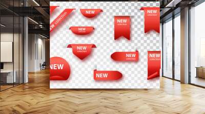 New collection tags set. Vector badges and labels isolated Wall mural