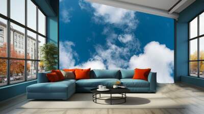 blue sky with clouds Wall mural