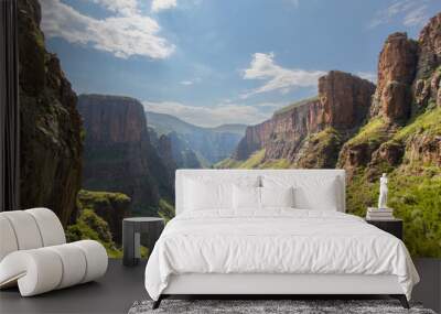 Maletsunyane River valley Wall mural