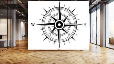 Wind Rose. Vector compass on an isolated background. Direction North, West, South, East. Vector symbol.	
 Wall mural