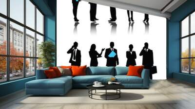 business people -silhouette  Wall mural