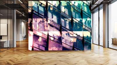 Business People Success Concept in office building glass facade  - Wall mural