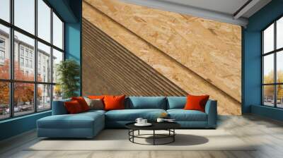 chipboard ,  plywood  - construction wood, osb panel Wall mural