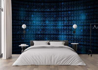 computer coding - binary code Wall mural