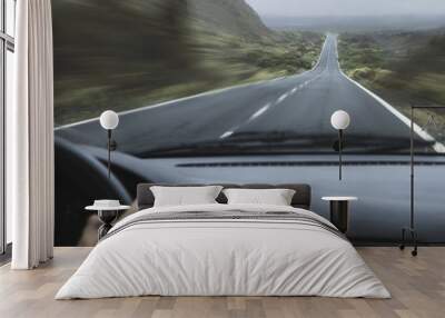 driving car - pov Wall mural