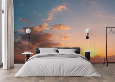 sunset sky horizon over ocean - scenic sky over water  Wall mural